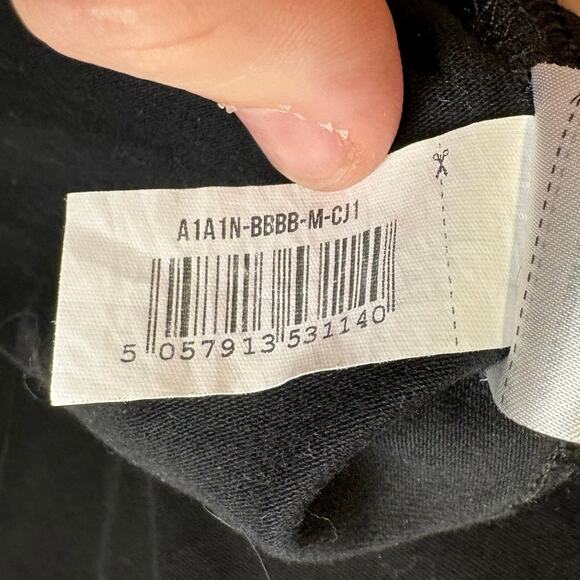 Gymshark Long Sleeve Black Logo Fitted Raglan T Shirt Womens Medium Athleisure - Picture 11 of 12